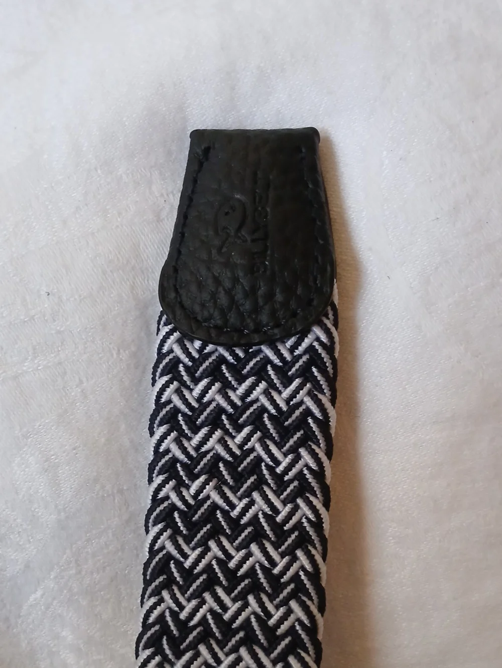 Billybelt Nazare Elastic Braided Woven Belt Size 1 Waist 28-32 Blue White Black